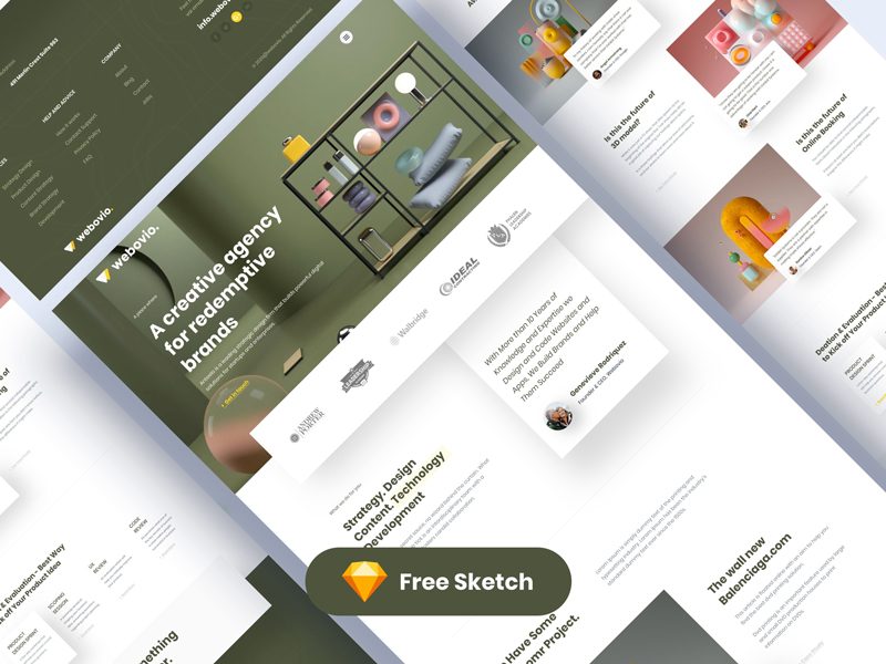 Webovio — Creative Agency Free Landing Page