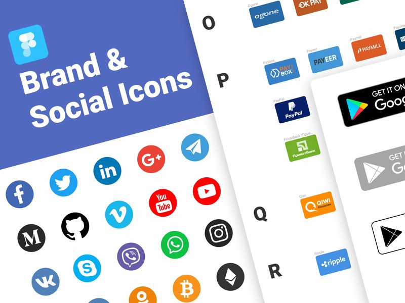 Free Brand & Social Icons for Figma