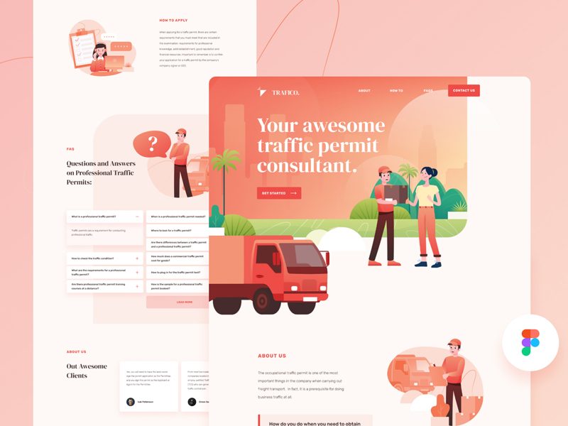 Traffico — Free Landing Page