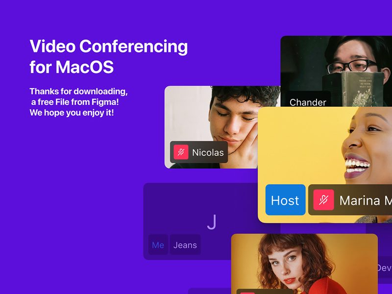 Free Video Conferencing App UI Kit