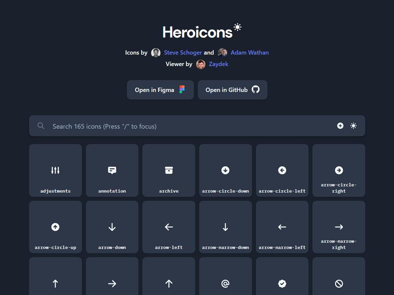 Heroicons - Free Open Source Icons
