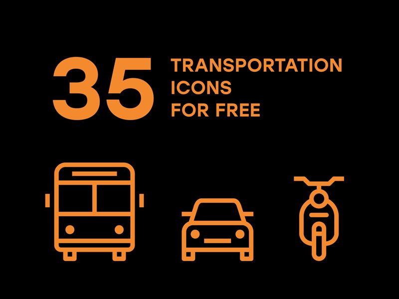 35 Free Transportation Icons