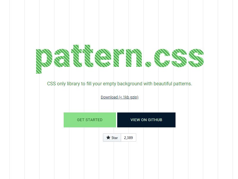 Pattern.css - Background Patterns in CSS