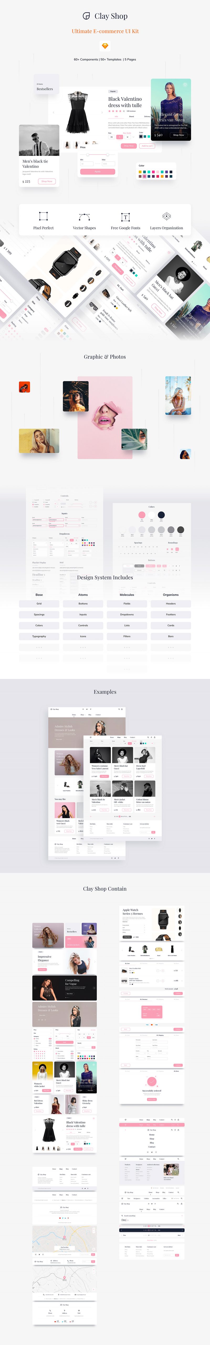 Clay Ui Layout Examples Clay Shop — E-commerce Free UI Kit | Theme-UI