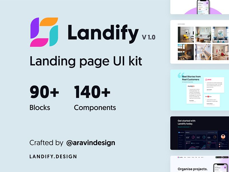 Landify — Landing Page UI Kit for Figma