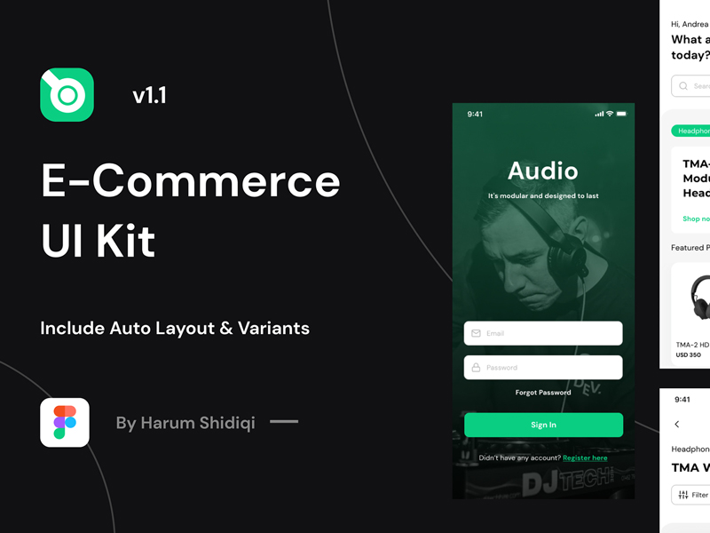 Free E-Commerce UI Kit for Figma
