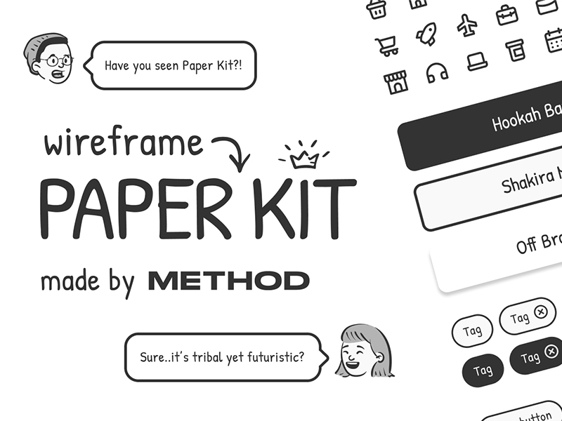 Paper Free Wireframe Kit