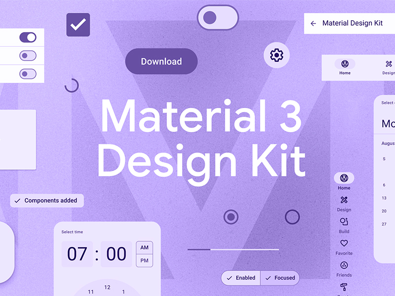 Material 3 Design UI Kit for Figma