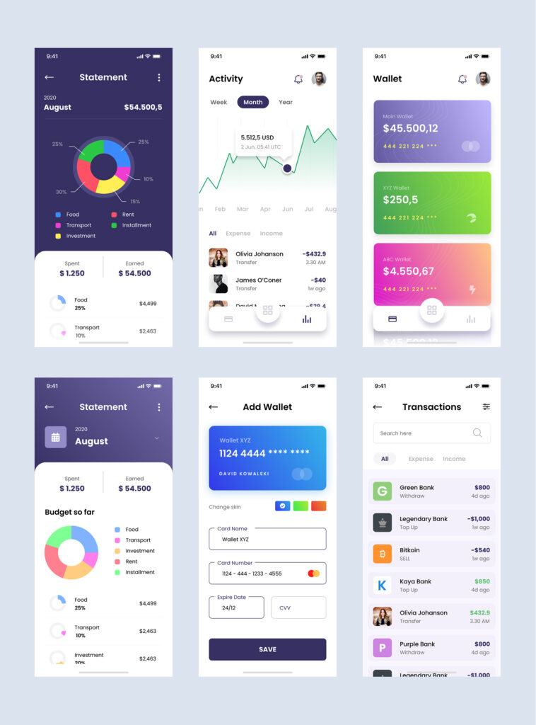 Digital Wallet iOS App Free UI Kit | Theme-UI
