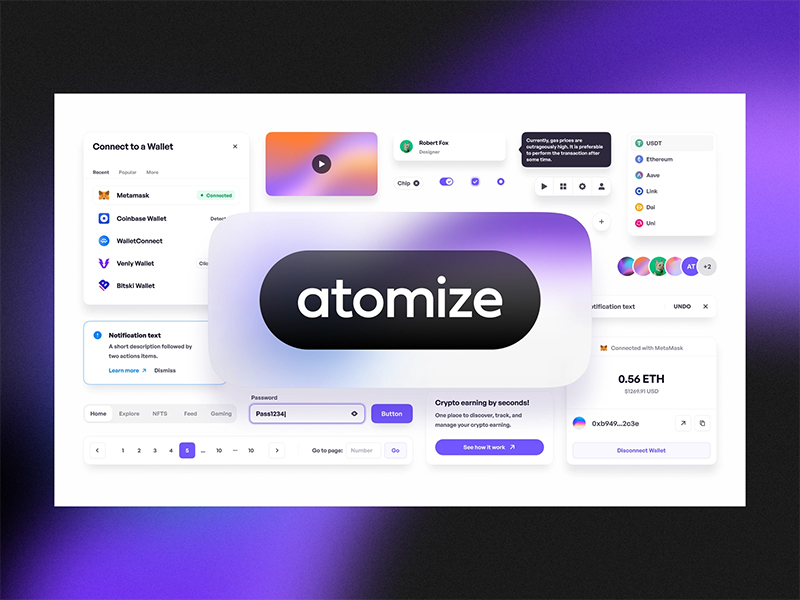 Atomize: A Free UI Kit Design System for Figma