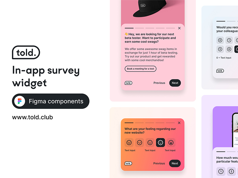 In-App Survey Widget Free UI Kit