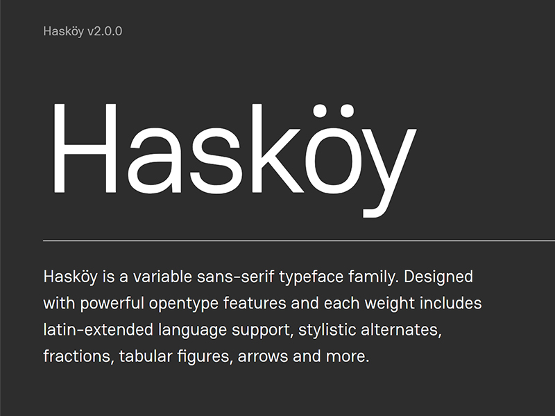 Hasköy - Free Sans-serif Typeface