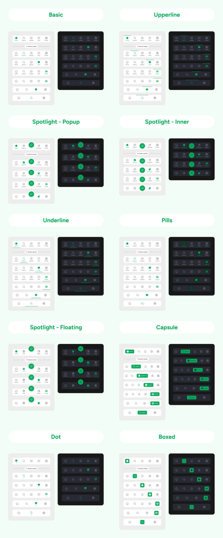 10+ Bottom Navigation Bar Free UI Kit | Theme-UI