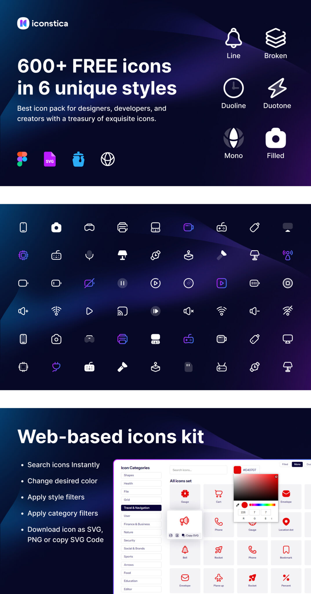Free Icon Set by Iconstica Library | Theme-UI