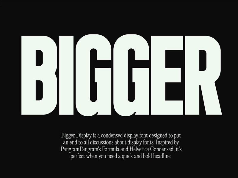 Bigger Display - Free Font