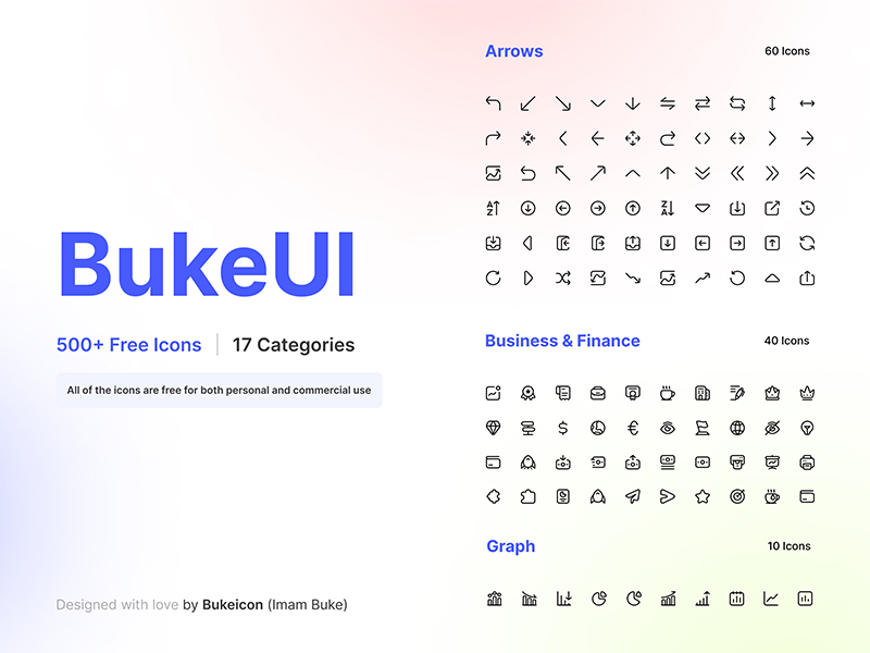 BukeUI - 500+ Free Icons