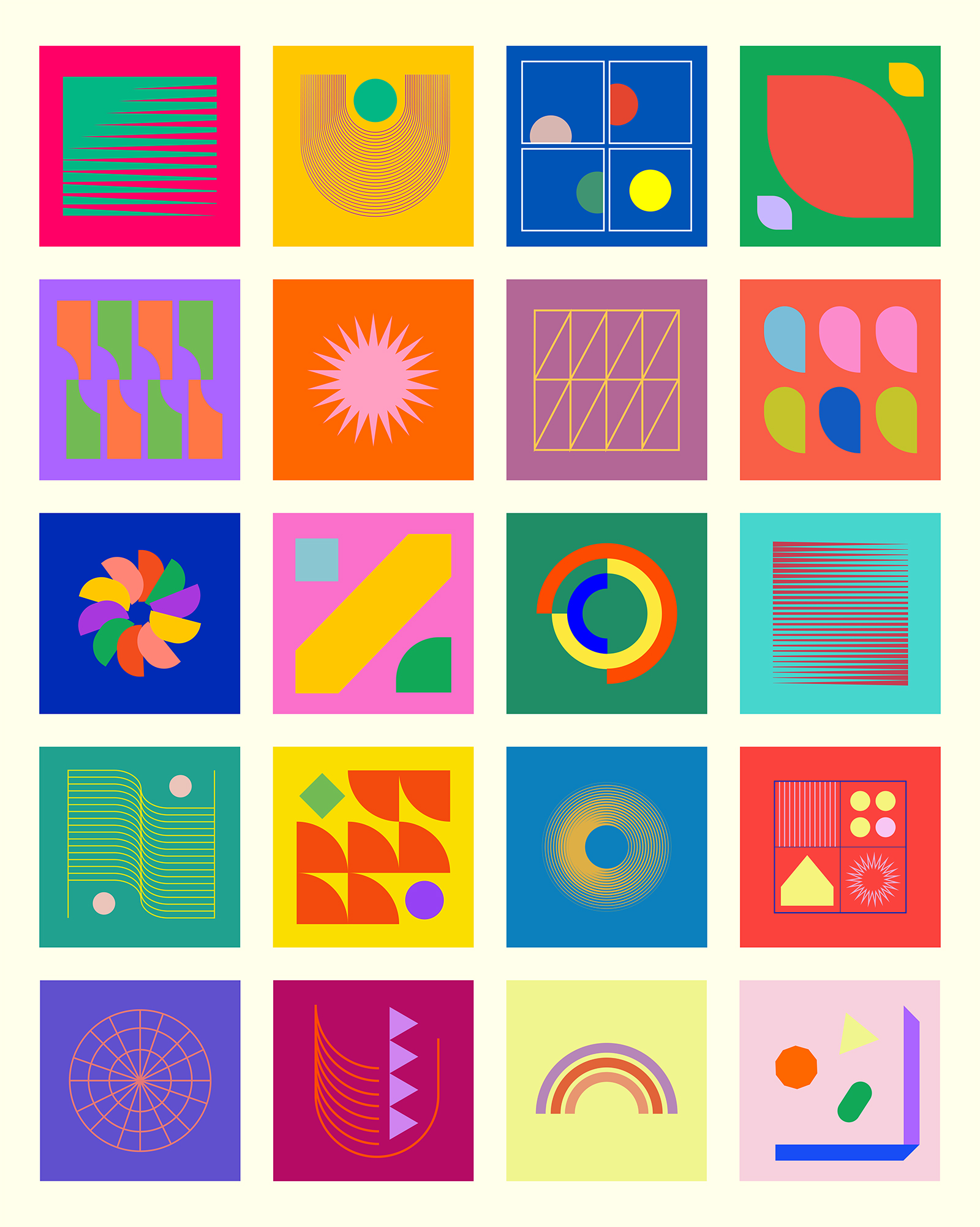 Colorful Free Geometric Shapes