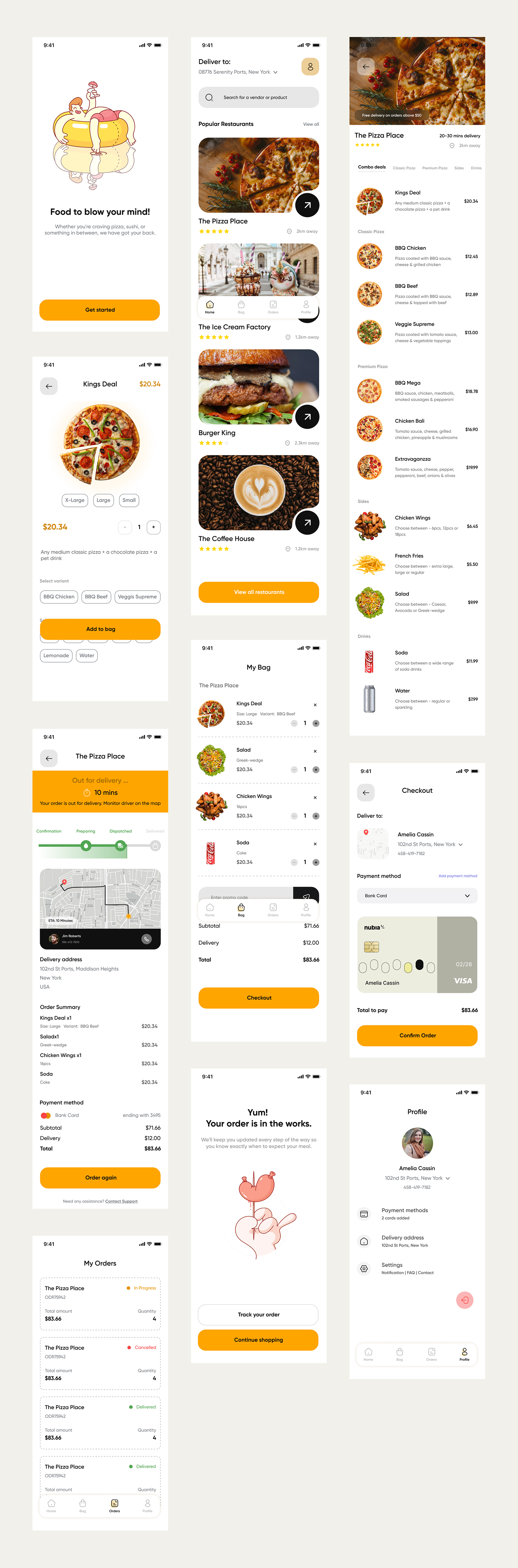 Food Ordering App Free UI Kit