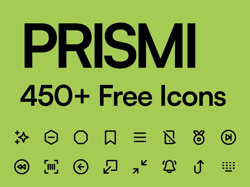 Prismi Free Icon Pack - 450+ High-Quality Icons for Figma