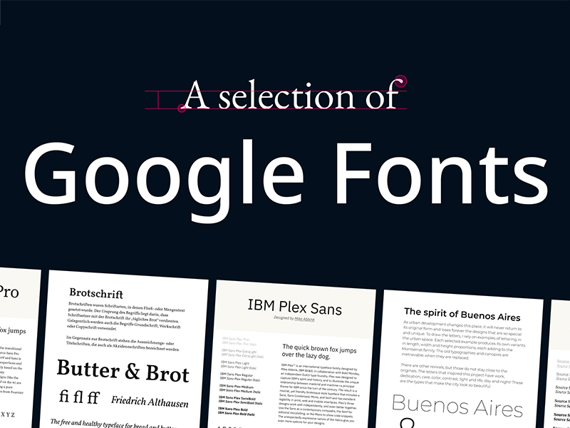 Curated Collection of Beautiful Google Fonts